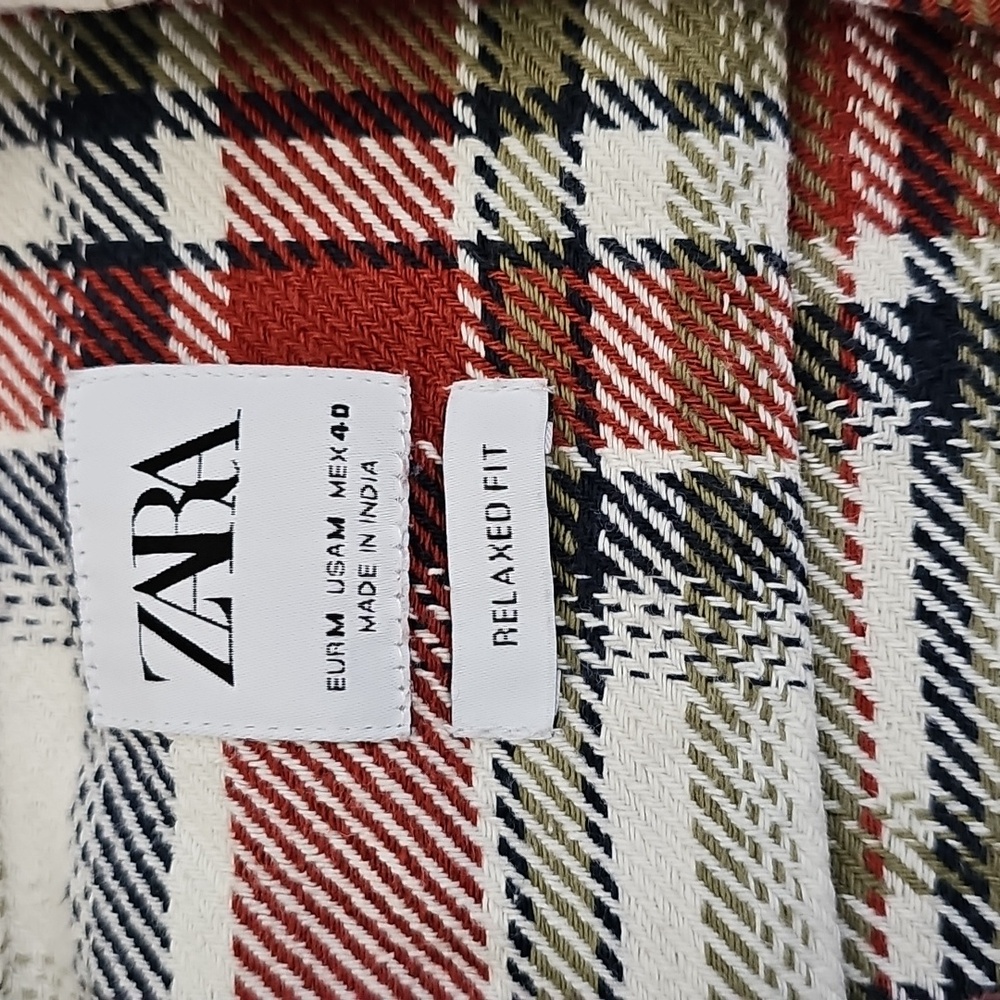 Zara Plaid Button Up Shacket - Picture 5 of 8